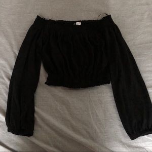 ADORABLE BLACK CROP TOP